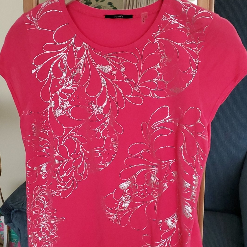 Pink-silver Sleeveless top NWOT